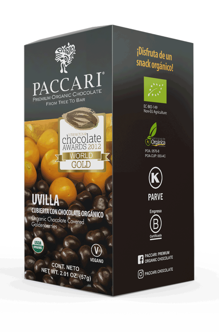 Uvilla cubierta con chocolate PACCARI | LG Vibrants