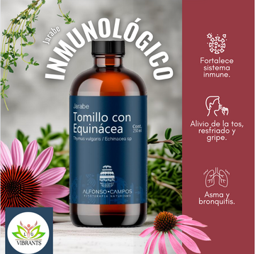 Jarabe Tomillo y Equinácea 250ML | Inmunidad y Respiración | Campos